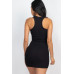 Ribbed Split Neck Tank Mini Dress