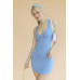Ribbed Split Neck Tank Mini Dress