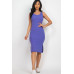 Ribbed Side Slit Tank Midi Dress