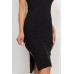 Ribbed Side Slit Tank Midi Dress