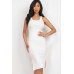 Ribbed Side Slit Tank Midi Dress