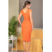 Ribbed Back Slit Bodycon Midi Dress