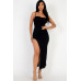 Solid Cami Maxi Slit Dress