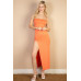 Solid Cami Maxi Slit Dress