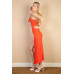 Solid Cami Maxi Slit Dress