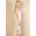 Ribbed Halter Neck Fringe Midi Dress