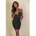 Ribbed Bandeau Cut Out Back Mini Bodycon Dress