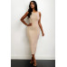Ribbed Open Back Sleeveless Maxi Dress
