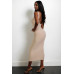 Ribbed Open Back Sleeveless Maxi Dress