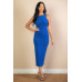 Ribbed Open Back Sleeveless Maxi Dress