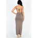 Tie Backless Split Thigh Maxi Dress