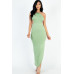 Tie Backless Split Thigh Maxi Dress