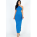 Tie Backless Split Thigh Maxi Dress