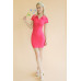 Ribbed Polo Short Sleeve Bodycon Mini Dress