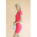 Ribbed Polo Short Sleeve Bodycon Mini Dress