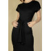 Tie Front Short Sleeve Side Slit Dress