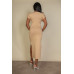 Tie Front Short Sleeve Side Slit Dress