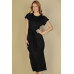 Tie Front Short Sleeve Side Slit Dress
