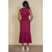 Button Front Tie Waist Sleeveless Maxi Dress
