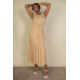 Button Front Tie Waist Sleeveless Maxi Dress