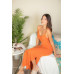 Ribbed Side Slit Long Cami Dress