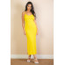 Ribbed Side Slit Long Cami Dress