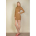 Ribbed Mock Neck Bodycon Mini Dress