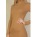 Ribbed Mock Neck Bodycon Mini Dress