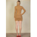 Ribbed Mock Neck Bodycon Mini Dress