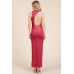 Back Cut Out Side Shirring Side Slit Maxi Dress