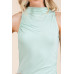 Back Cut Out Side Shirring Side Slit Maxi Dress