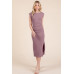 Cap Sleeve Boatneck Open Back Midi Dress