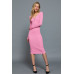 Henley Neck Midi Sweater Dress