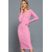Henley Neck Midi Sweater Dress