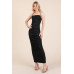 Asymmetry Ruched Double Layered Maxi Dress