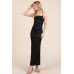 Asymmetry Ruched Double Layered Maxi Dress