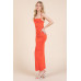 Asymmetry Ruched Double Layered Maxi Dress