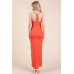 Asymmetry Ruched Double Layered Maxi Dress