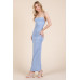 Asymmetry Ruched Double Layered Maxi Dress