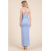 Asymmetry Ruched Double Layered Maxi Dress