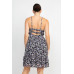 Double Strap Back Mini Dress