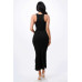 High Neck Side Slit Max Dress