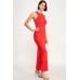 High Neck Side Slit Max Dress