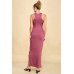 High Neck Side Slit Max Dress