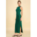 High Neck Side Slit Max Dress