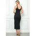 Double Layered Ribbed Double Scoop Tank Maxi Dress