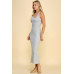 Double Layered Ribbed Double Scoop Tank Maxi Dress