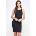 High Neck Double Layered Tank Mini Dress