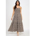 Floral Smocked Ruffle Maxi Dress