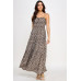 Floral Smocked Ruffle Maxi Dress